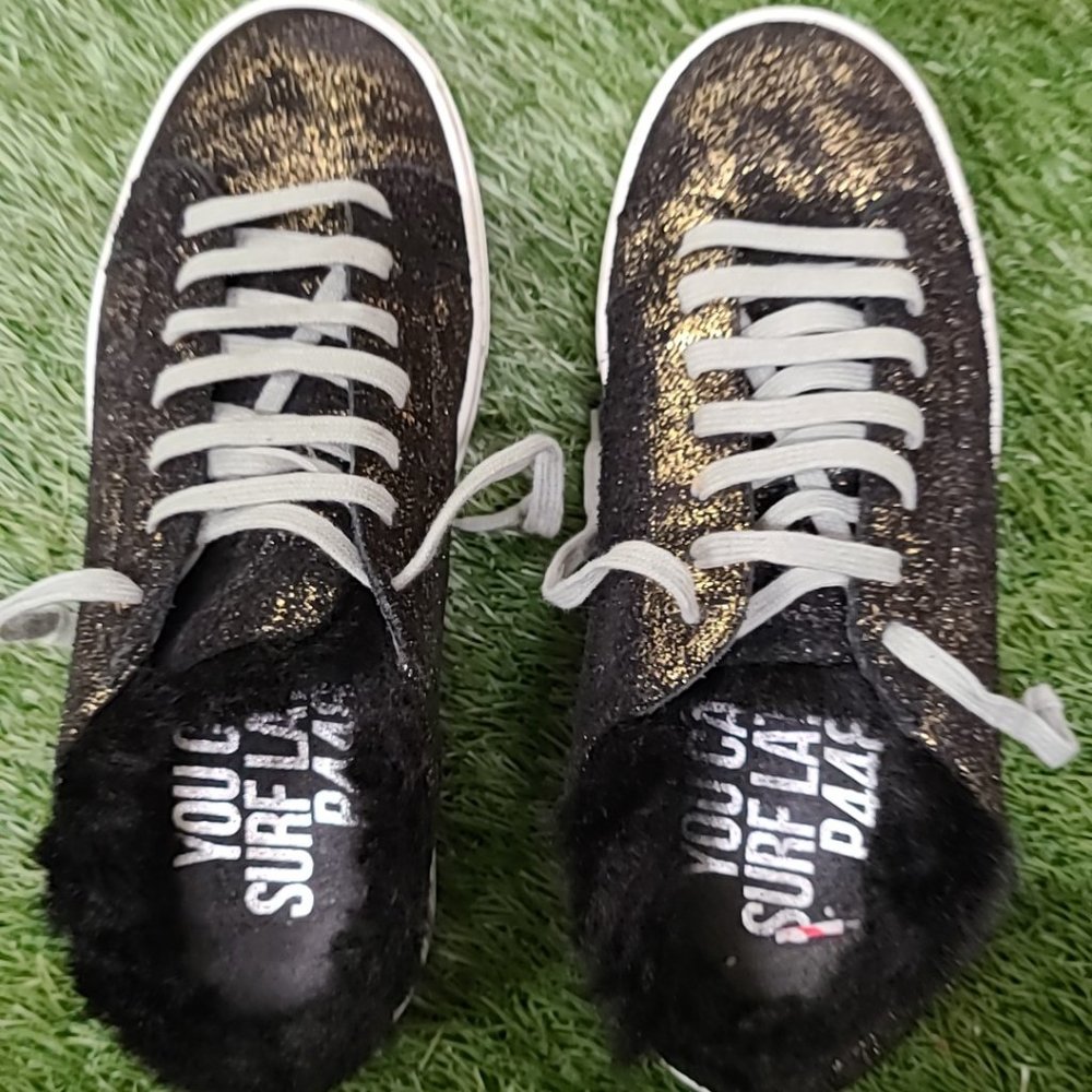 P448 Clara Faux Fur Lined Platform Slide Sneakers